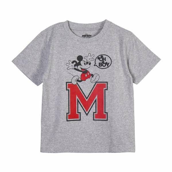 Child's Short Sleeve T-Shirt Mickey Mouse Grey 4 Years