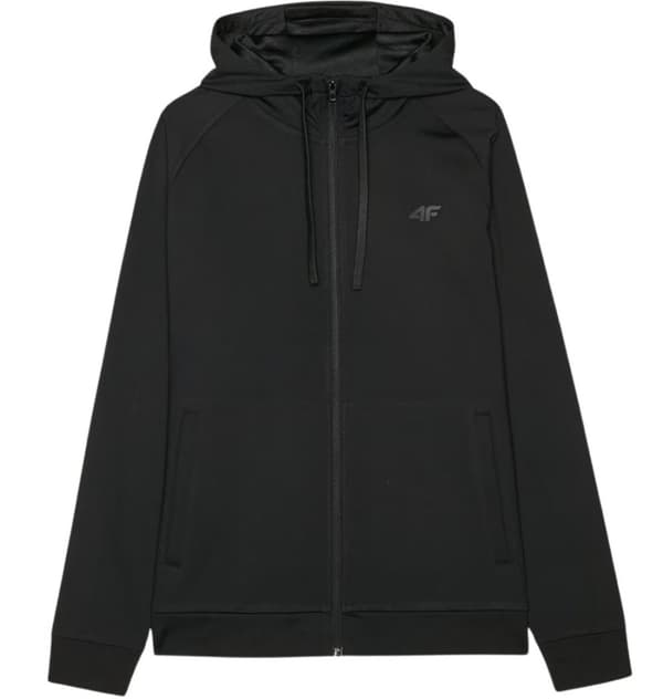 Herre 4F sportssweatshirt, lynlås, hurtigttørrende