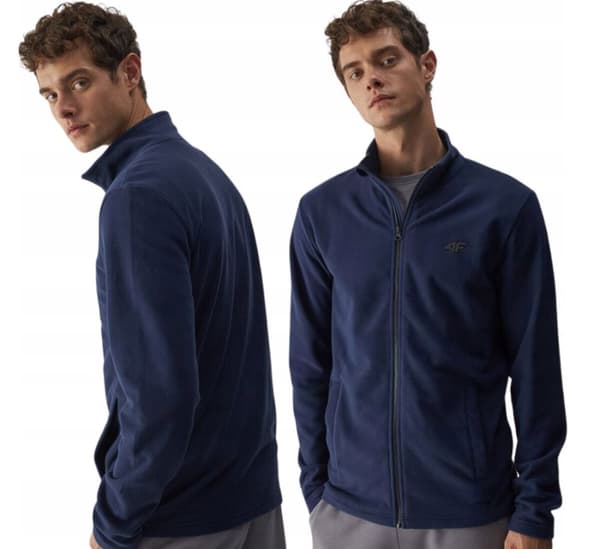 HERREFLEECE LYNLÅSSWEATSHIRT MED MANDARINKRAVE 4F M289 størrelse M