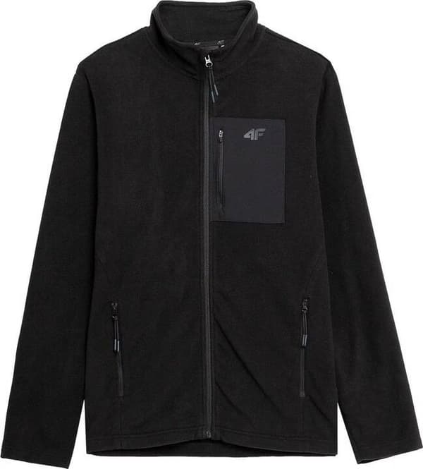 HERREFLEECE SWEATSHIRT MED LYNLÅS OG MANDARINKRAVE 4F M074 størrelse M
