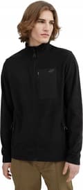 Miniatyrbillede 1 af 2: HERREFLEECE SWEATSHIRT MED LYNLÅS OG MANDARINKRAVE 4F M074 størrelse M
