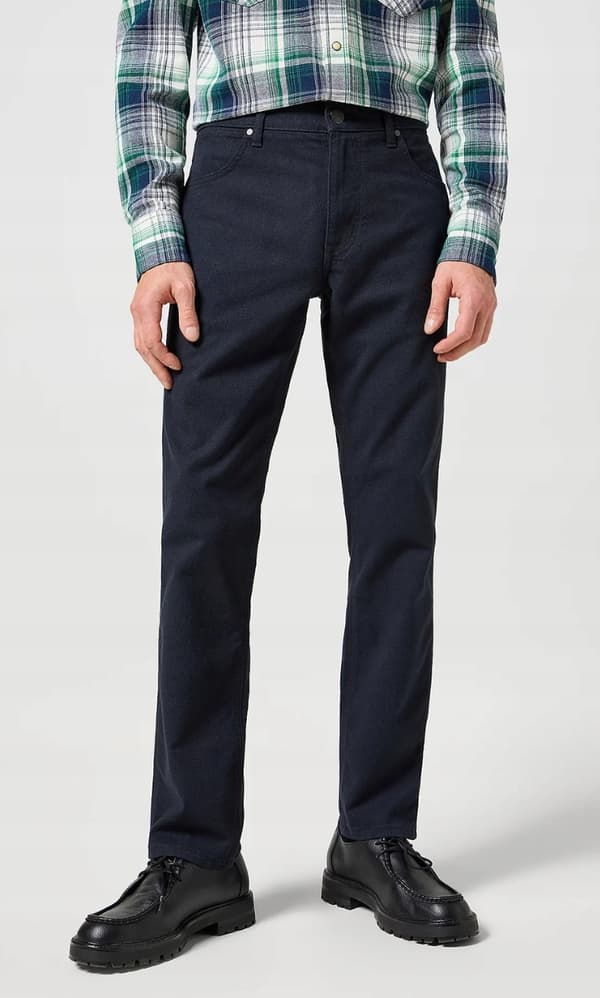 Wrangler GREENSBORO Mörkblå Raka Marinblå Tygbyxor W31 L30