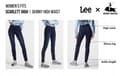 Miniatyrbild 11 av 11: Lee Scarlett High Marinblå Dam High Slim Jeans W31 L31