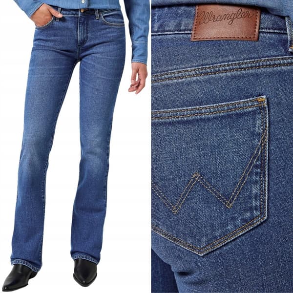 Wrangler BOOTCUT Lucy FARKUT NAISTEN LEVEÄSTI LEVEÄT FARKUT W32 L32