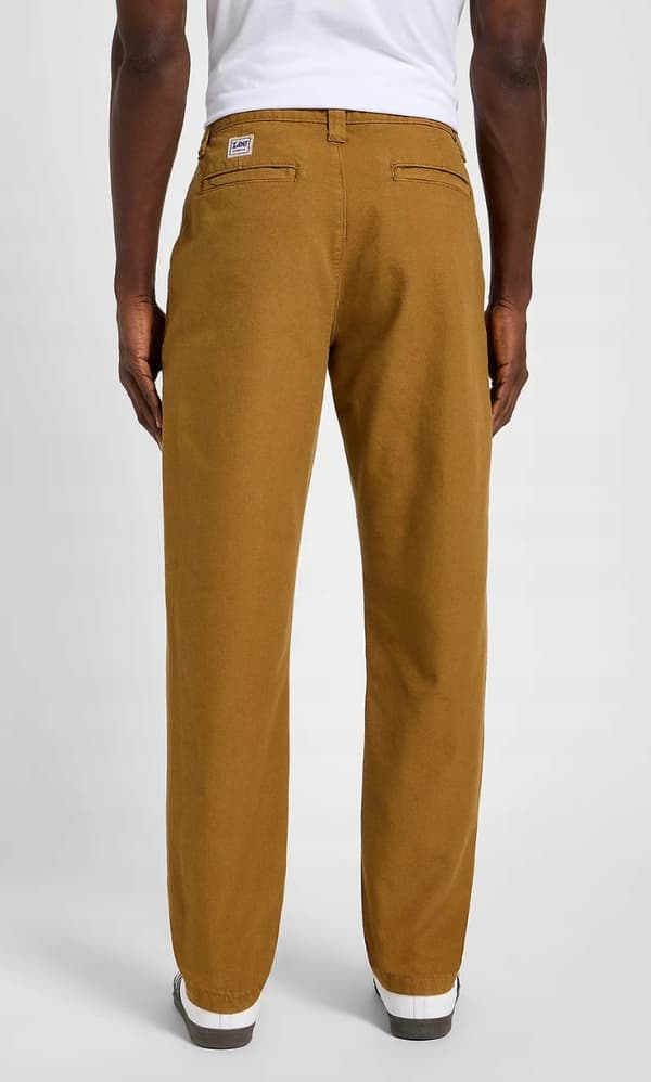 Lee RELAXED WORKWEAR CHINO LØSE BRUNE STOFBUKSER CHINO W34 L32