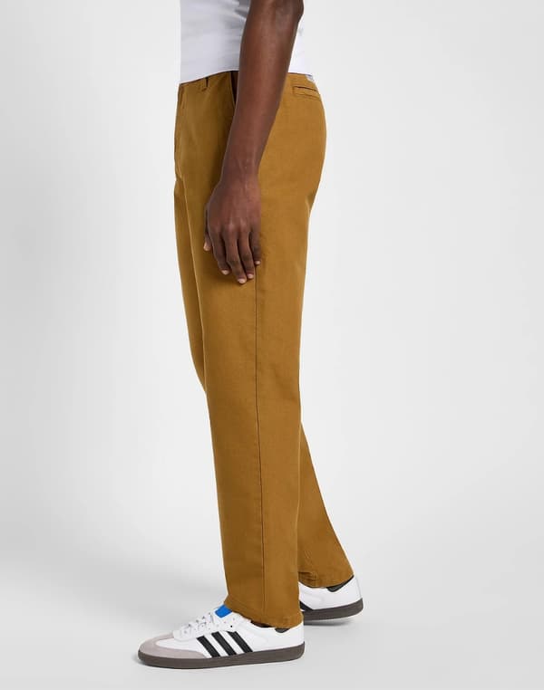 Lee RELAXED WORKWEAR CHINO LØSE BRUNE STOFBUKSER CHINO W34 L32