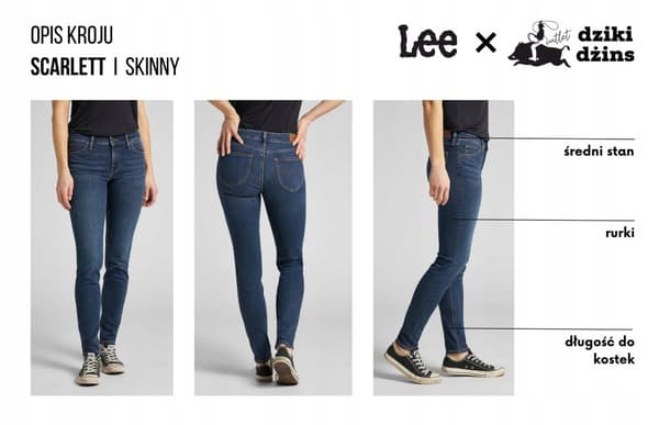Lee SCARLETT Black Rinse SORTE DAME SKINNY JEANS W34 L33