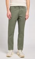 Pikkukuva 3 / 7: Lee SLIM CHINO Olive Grove Chetopa Twill GREEN TAPERED CHINO W30 L30