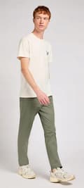 Pikkukuva 5 / 7: Lee SLIM CHINO Olive Grove Chetopa Twill GREEN TAPERED CHINO W30 L30