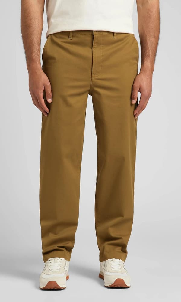 Lee RELAXED CHINO Tumbleweed Chetopa Twill LØSE BRUNE CHINO W31 L32