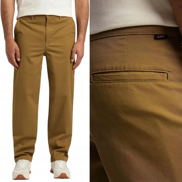 Lee RELAXED CHINO Tumbleweed Chetopa Twill LØSE BRUNE CHINO W31 L32
