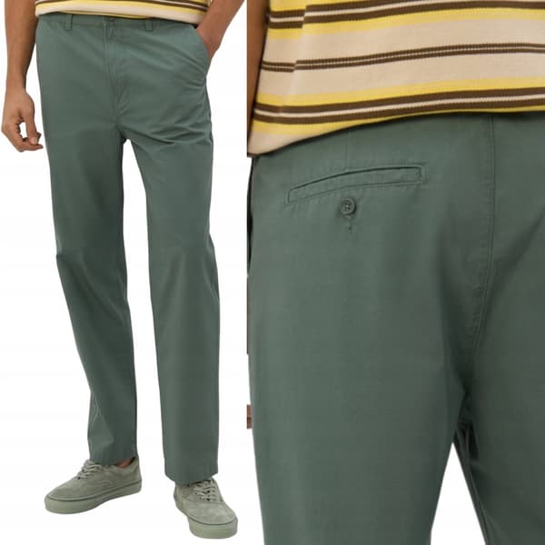 Lee RELAXED CHINO Fort Green LOOSE GREEN CHINO UTAN STRETCH W36 L32