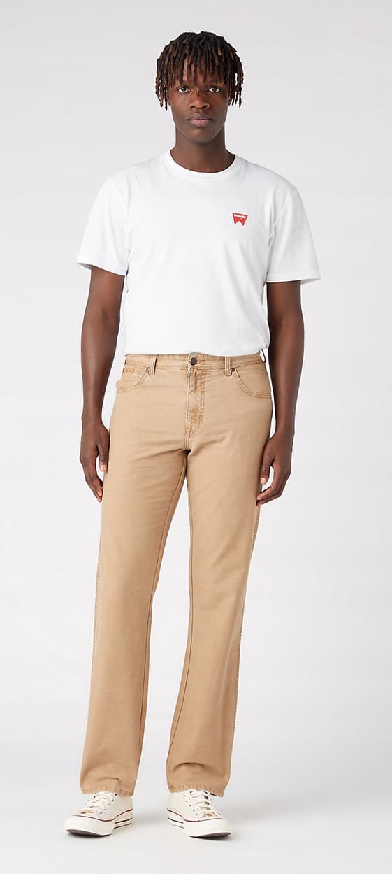 Wrangler TEXAS Tigers Eye BEIGE KANGASHOUSUT ILMAN JOUSTAVAA W32 L34