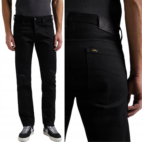 Lee LUKE SLIM TAPERED Clean Black -farkut, mustat farkut, W34 L32