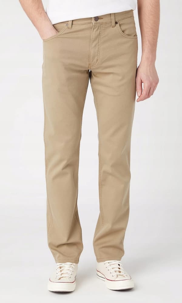 Wrangler GREENSBORO Blygrå BEIGE MATERIAL RAKA BYXOR W33 L32