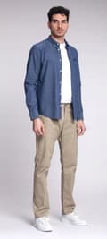 Miniatyrbillede 5 af 8: Lee STRAIGHT FIT MVP Extreme Motion KcKhaki KOMFORTABEL BEIGE MATERIALE W32 L34