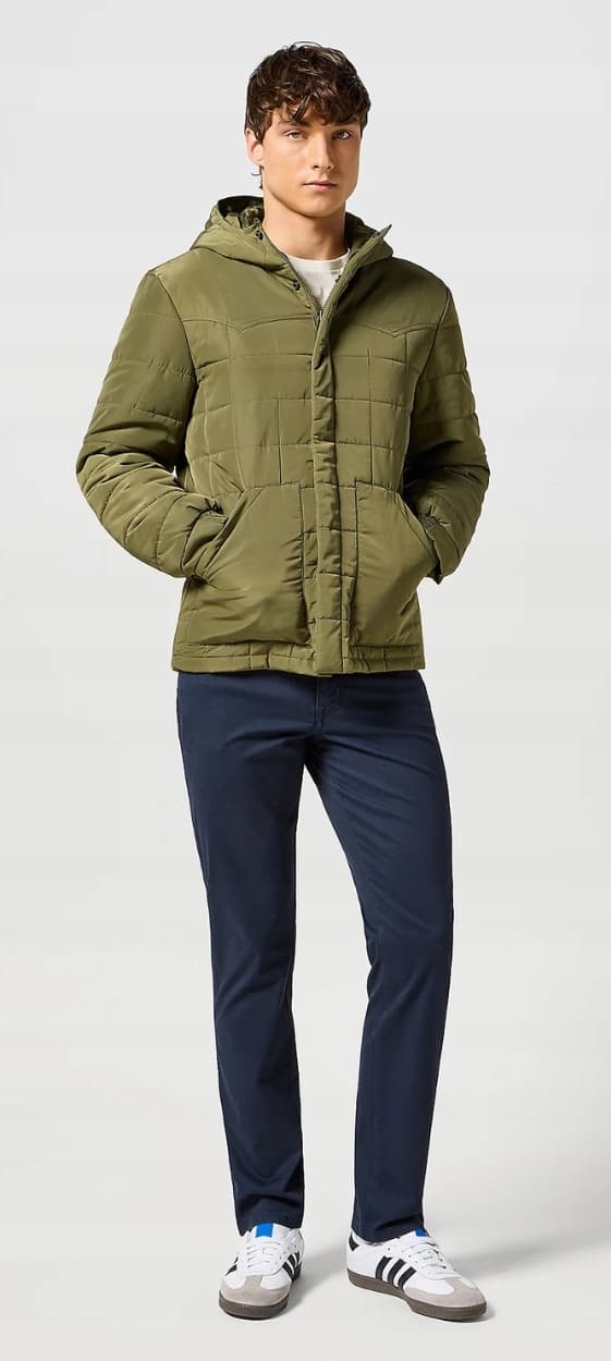 Wrangler TEXAS SLIM Mörkblå MARINBLA TYGBYXOR W33 L30