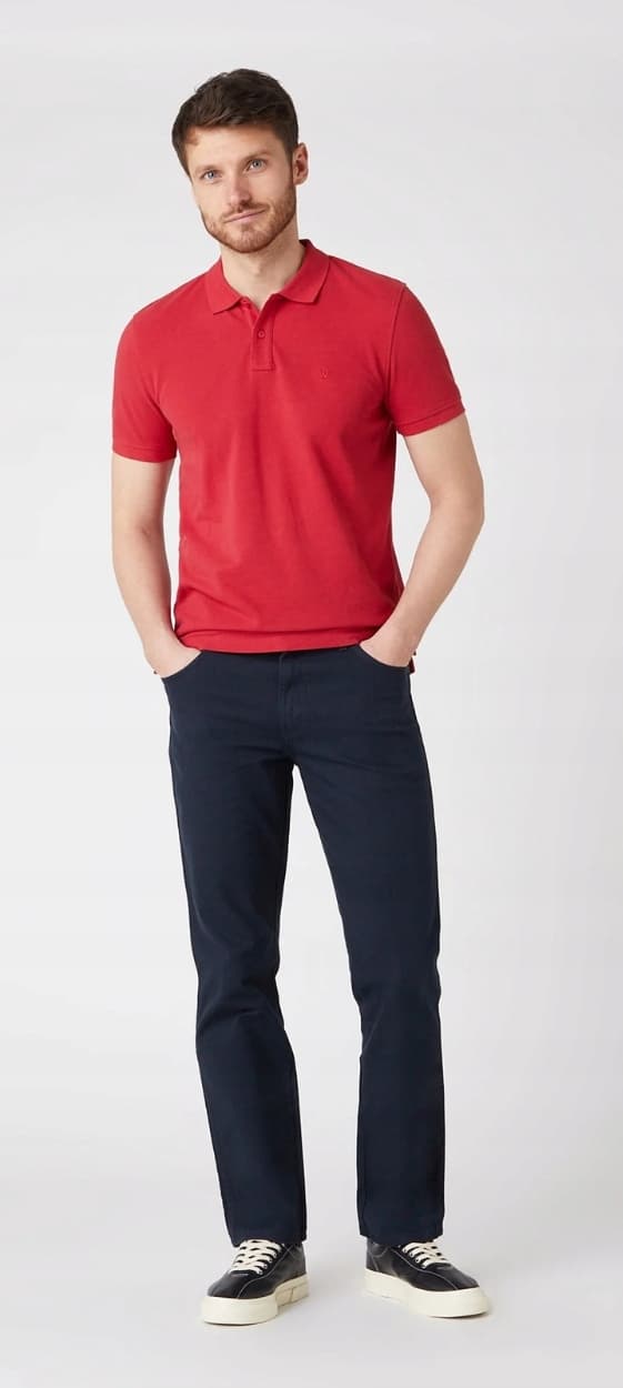 Wrangler REGULAR Marinblå SLITSTARK JEANS KLASSISK MARINBLÅ DENIM W46 L32