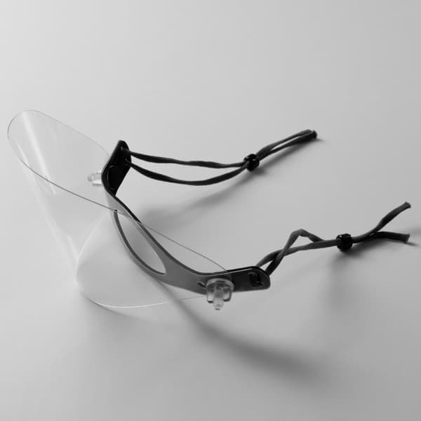 Halvt visir. Två MyScreen näs- och munmasker