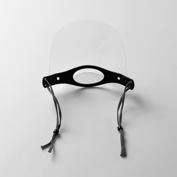 Halvt visir. Två MyScreen näs- och munmasker