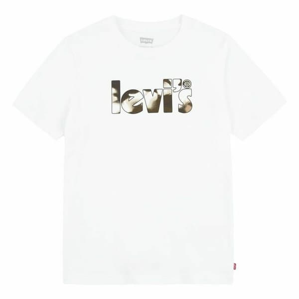 T-shirt Levi's Camo Poster Logo Bright 60732 Vit - 14 år