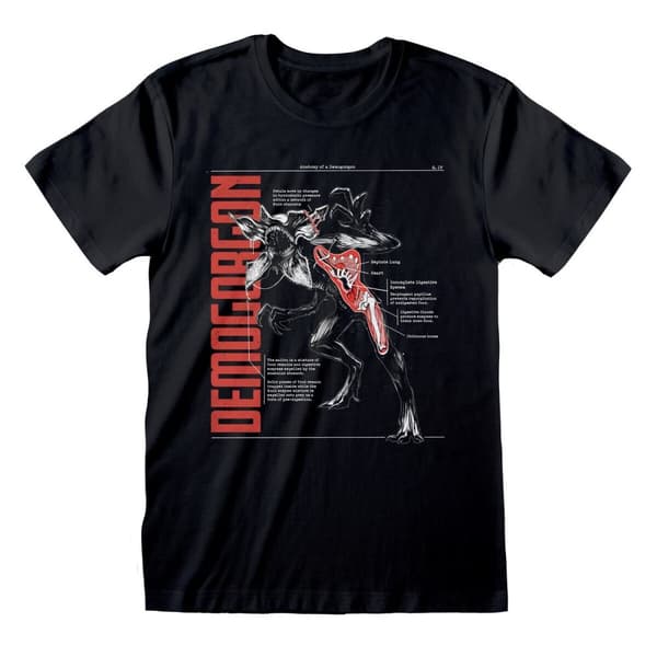 T-shirt med kortärm Stranger Things Anatomy of a Demogorgan Svart Unisex - S