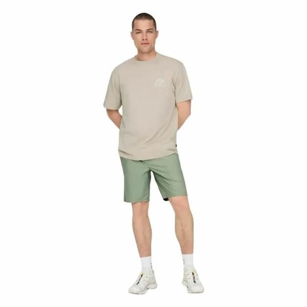 T-shirt med kortärm Herr Only & Sons Onskylan Rlx Icon Varmvit - S