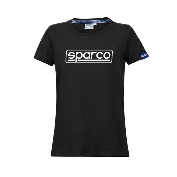 T-shirt med kortärm Dam Sparco LADY FRAME Svart (S) - S