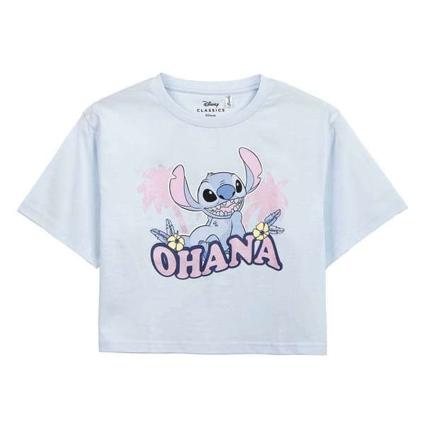 T-shirt med kortärm Dam Stitch Ljusrosa - XL
