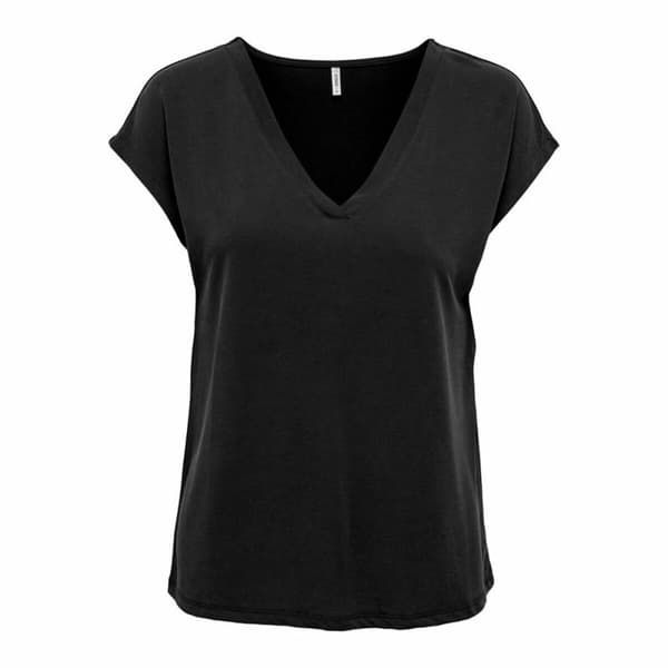 T-shirt med kortärm Dam Only Onlfree Life Mod.V-Neck Svart - M