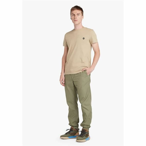 T-shirt med kortärm Herr Timberland Beige - S