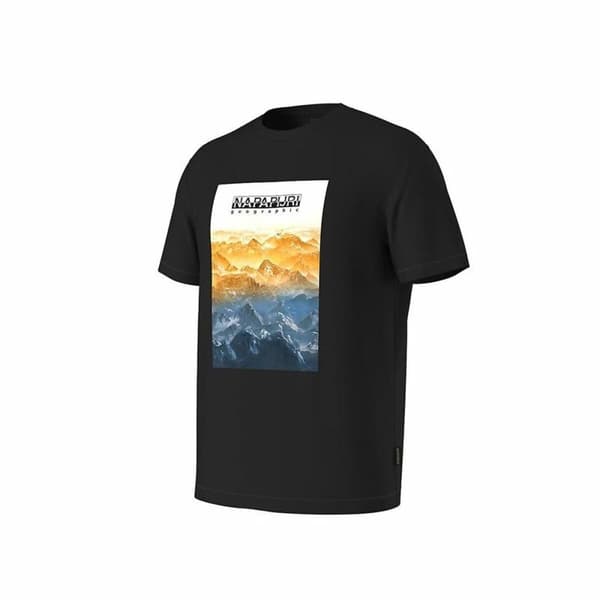 T-shirt med kortärm Herr Napapijri S-Rollin Ss Svart - L