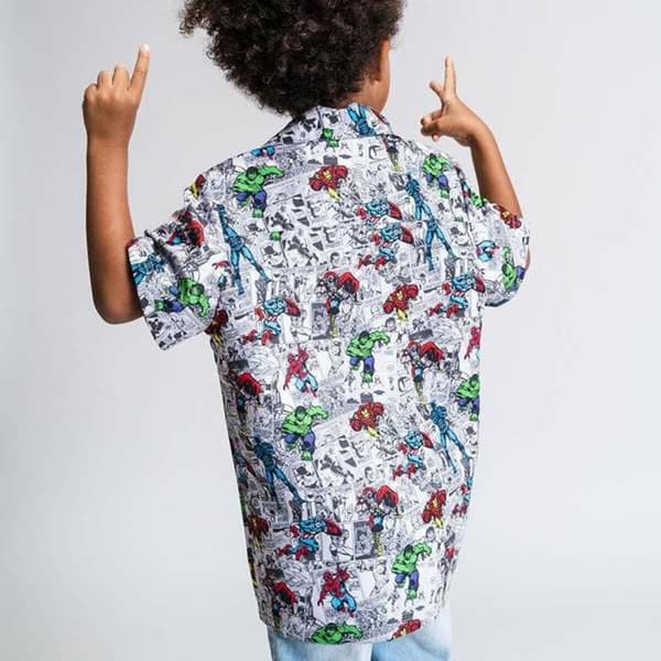Barn T-shirt med kortärm Marvel Ljusgrå - 3 år
