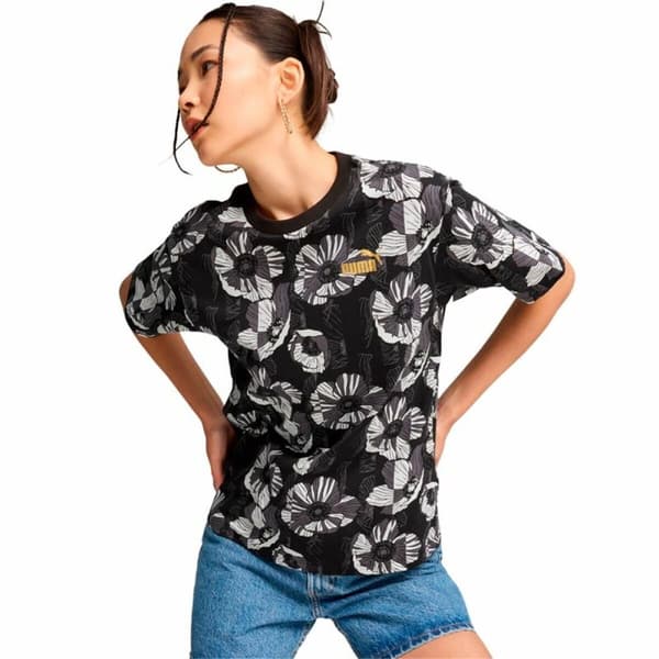 T-shirt med kortärm Dam Puma Essentials + Class Act Aop - S