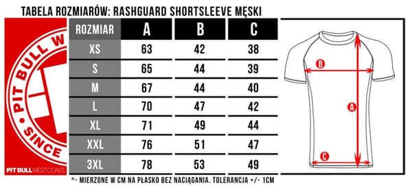 Pit Bull Rashguard Kortärmad Kortärmad Bröstlogotyp M