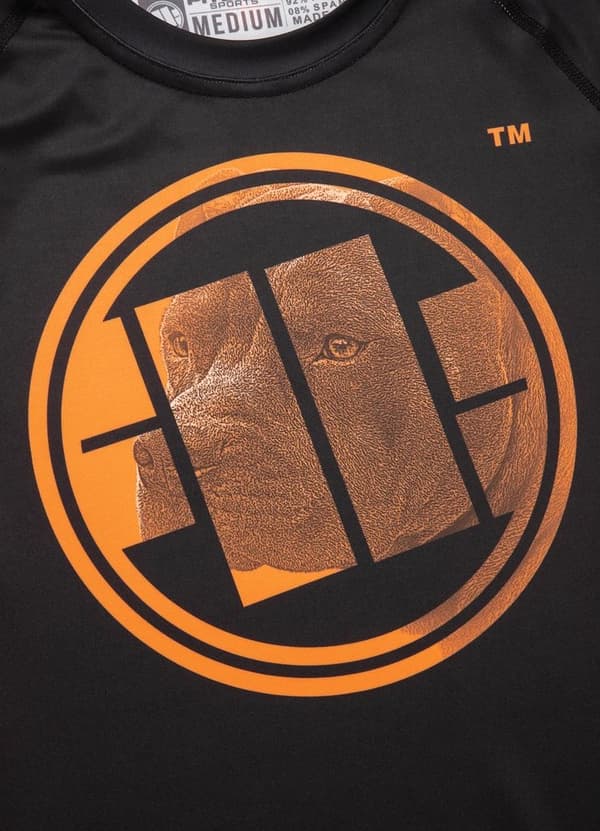 Pit Bull -rashguard-paita, lyhythihainen, lyhythihainen, oranssi, koiralle, 2020, L