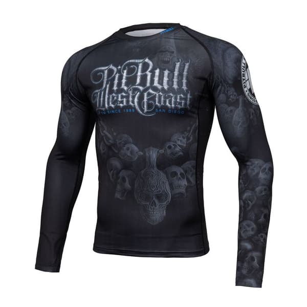 Pit Bull Rashguard Skull Dog Långärmad M