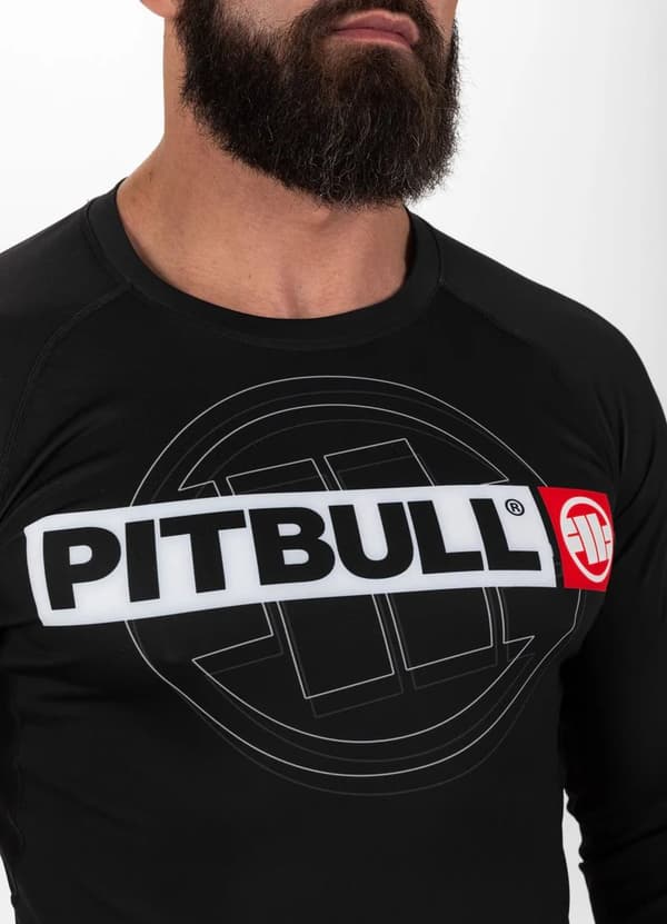 Pit Bull Rashguard Långärmad Hilltop Sports Svart L