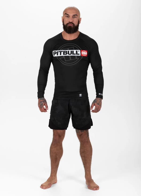 Pit Bull Rashguard Långärmad Hilltop Sports Svart L