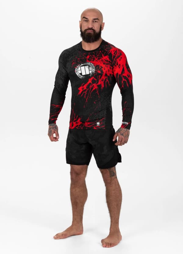 Pit Bull Rashguard Performance Blood Dog -pitkähihainen paita, L