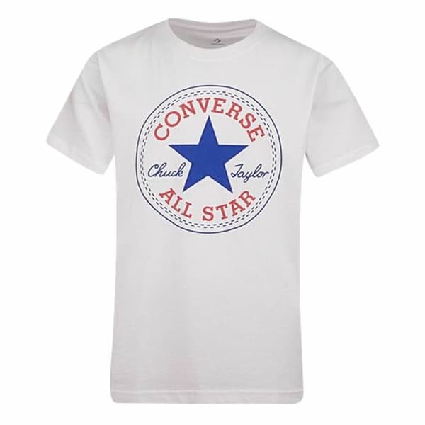 Børne Kortærmet T-shirt Converse Hvid 16 år