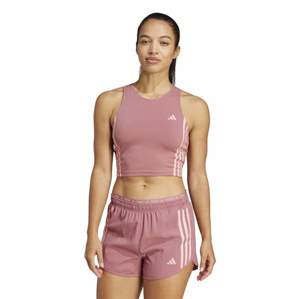 Kortærmet T-shirt til Mænd Adidas Own The Run Pink - XS