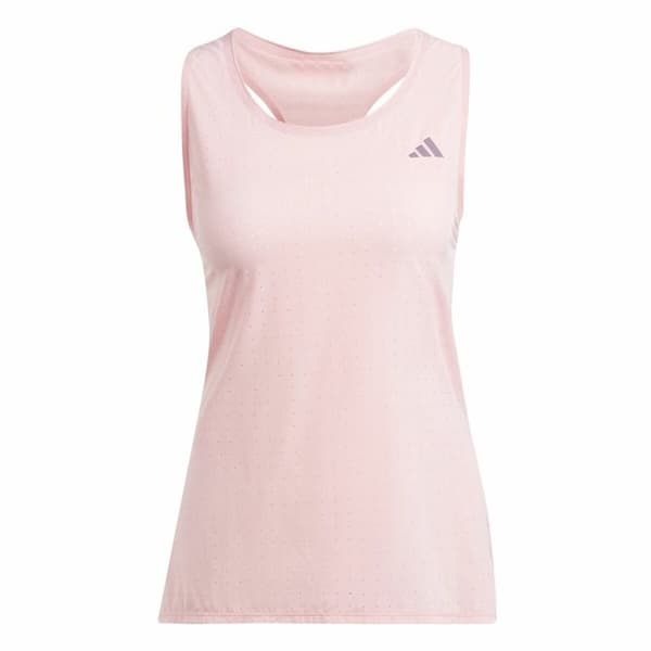T-shirt med kortärm Herr Adidas Adizero Rosa - L