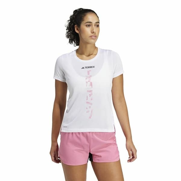 Kortærmet T-shirt til Mænd Adidas Terrex Agravic Hvid - XS
