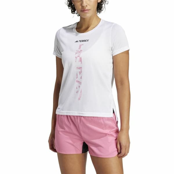 Kortærmet T-shirt til Mænd Adidas Terrex Agravic Hvid - M