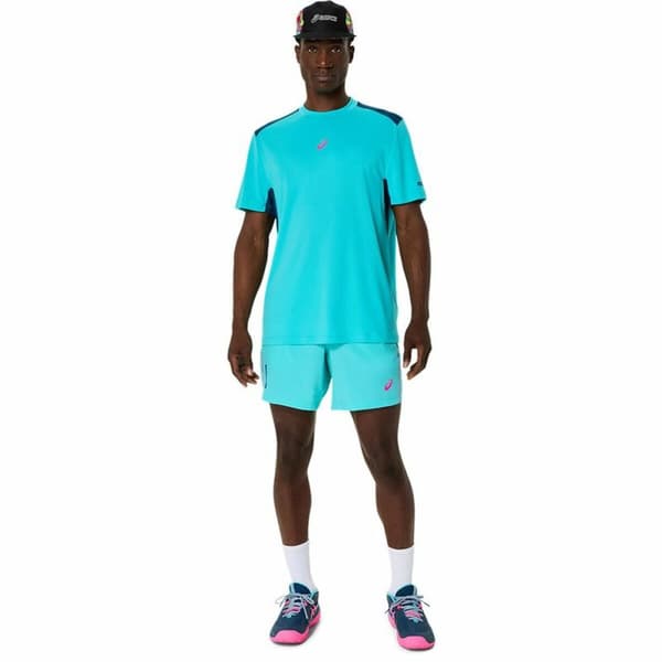 Kortarmet T-skjorte til Menn Asics Padel Court Ss Top Blå Himmelblå - S