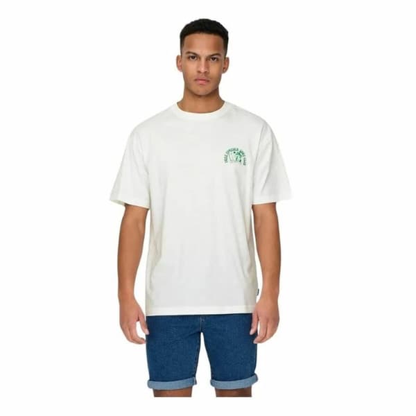 T-shirt med kortärm Herr Only & Sons Onskylan Rlx Icon - S