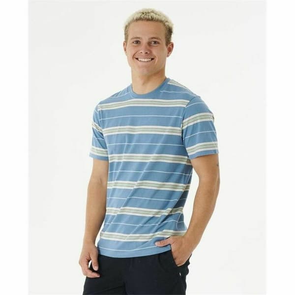 T-shirt Rip Curl Surf Revival Stripe Akvamarin Mænd - S
