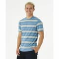 Miniatyrbillede 4 af 9: T-shirt Rip Curl Surf Revival Stripe Akvamarin Mænd - S
