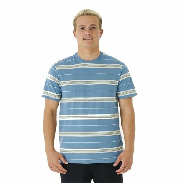 T-shirt Rip Curl Surf Revival Stripe Akvamarin Mænd - S